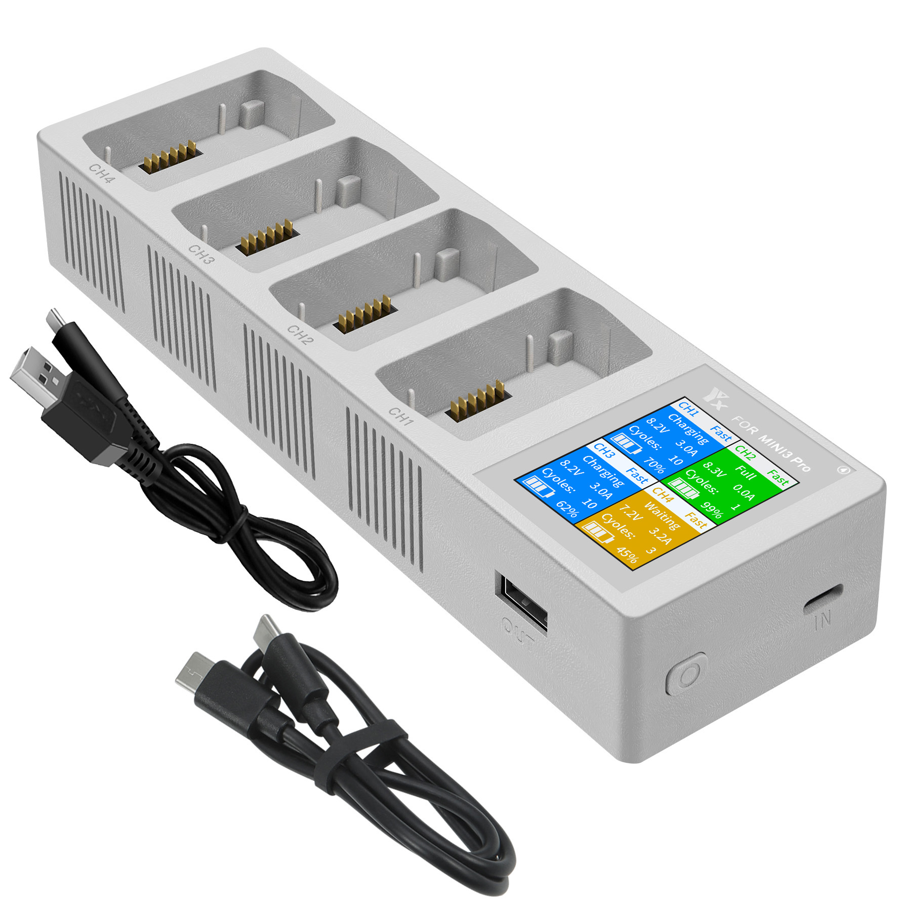 Drone Charging Hub - 4in1 3in1 Battery Charging Hub Charger