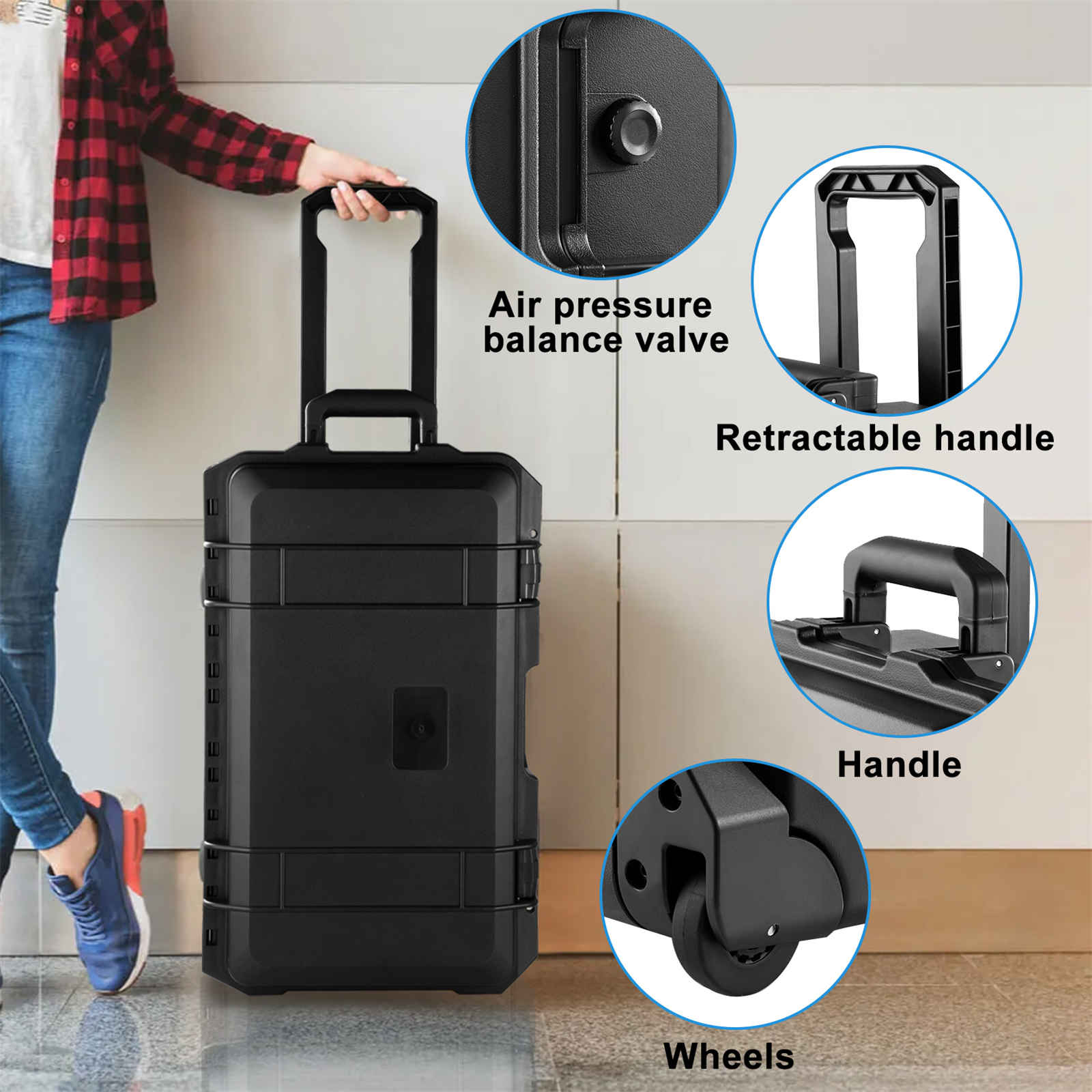 Rolling Camera Case, Portable  – Drone Hard Shell Case recenzja i cena