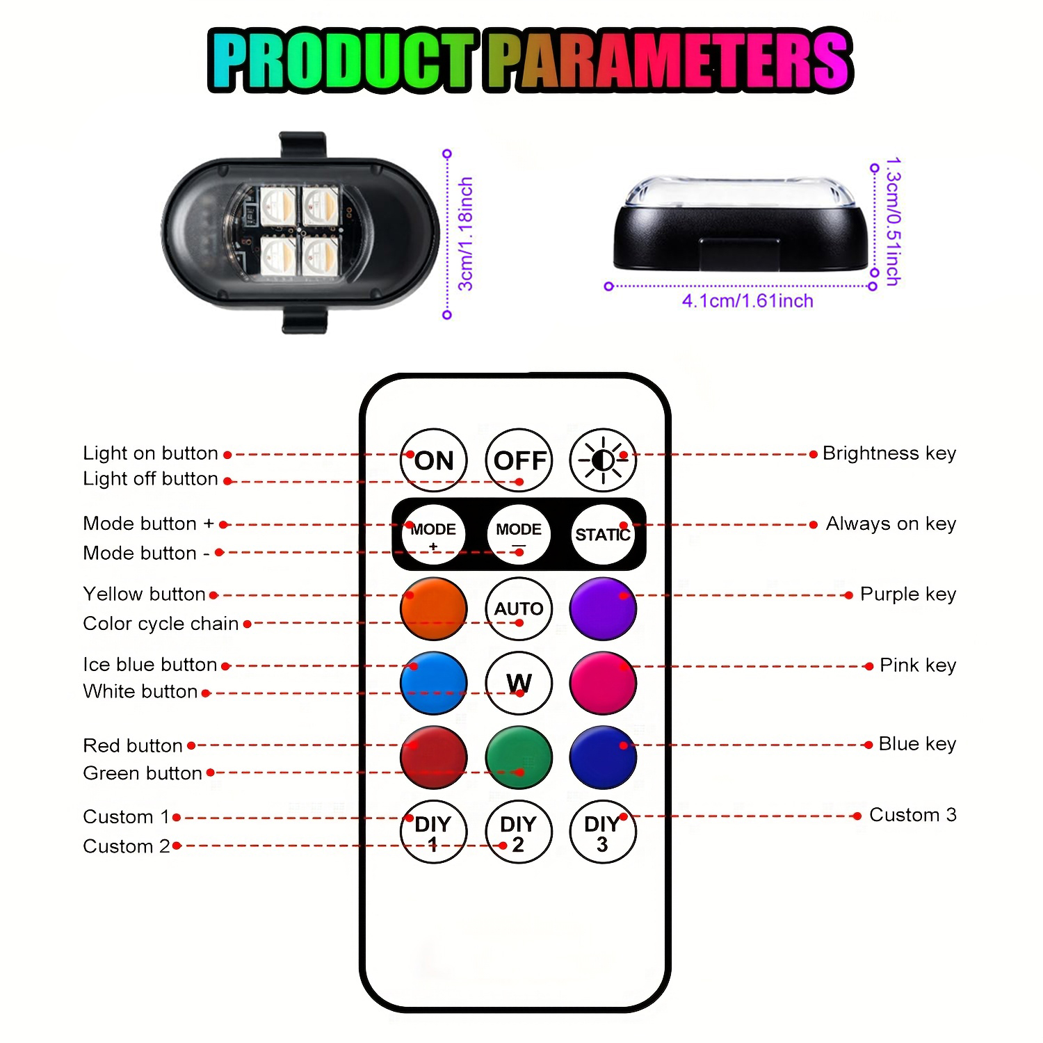 Upgraded 4LEDs Wireless LED St – Drone Strobe Light recenzja i cena