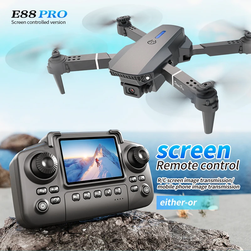Professional E88 PRO Drone wit – Drone Controller Screen recenzja i cena